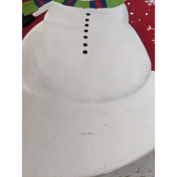St Nicholas square jolly snowman dinner plate x-ma - Picture 3 of 5